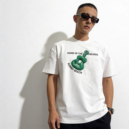 RINO7 Sunny Beach Graphic Printed Regular Fit T-Shirt