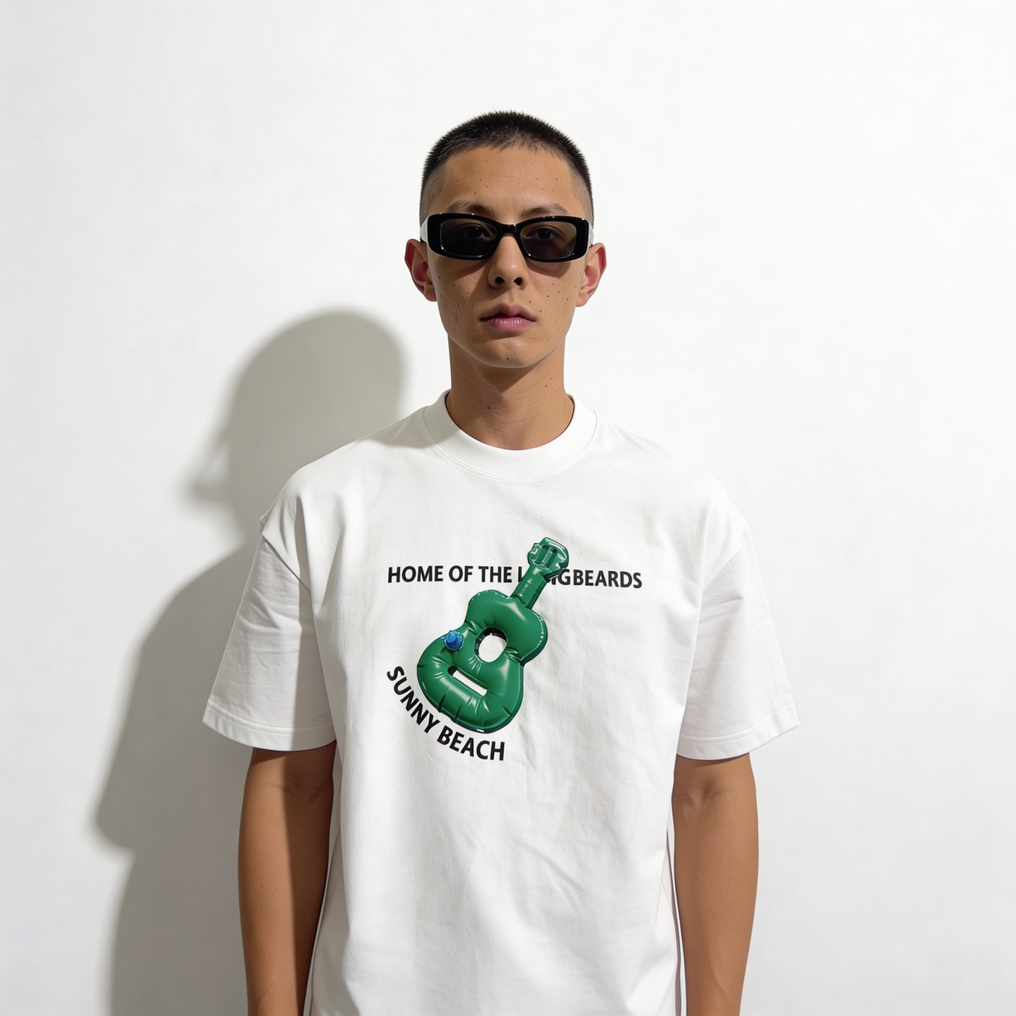 RINO7 Sunny Beach Graphic Printed Regular Fit T-Shirt